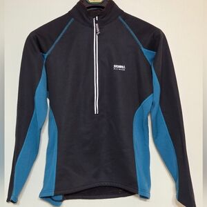 The Running Room Fit Wear Warm Half Zip Spandex Pullover Back Zip Pocket M